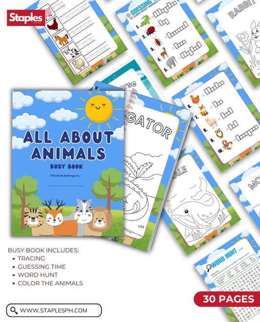 All About Animals Busy Books for Kids