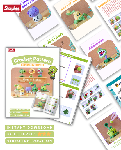 Plants Vs Zombies - Crochet Pattern (Bundle)