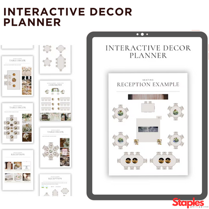Interactive Wedding Planner  (Edit in CANVA)
