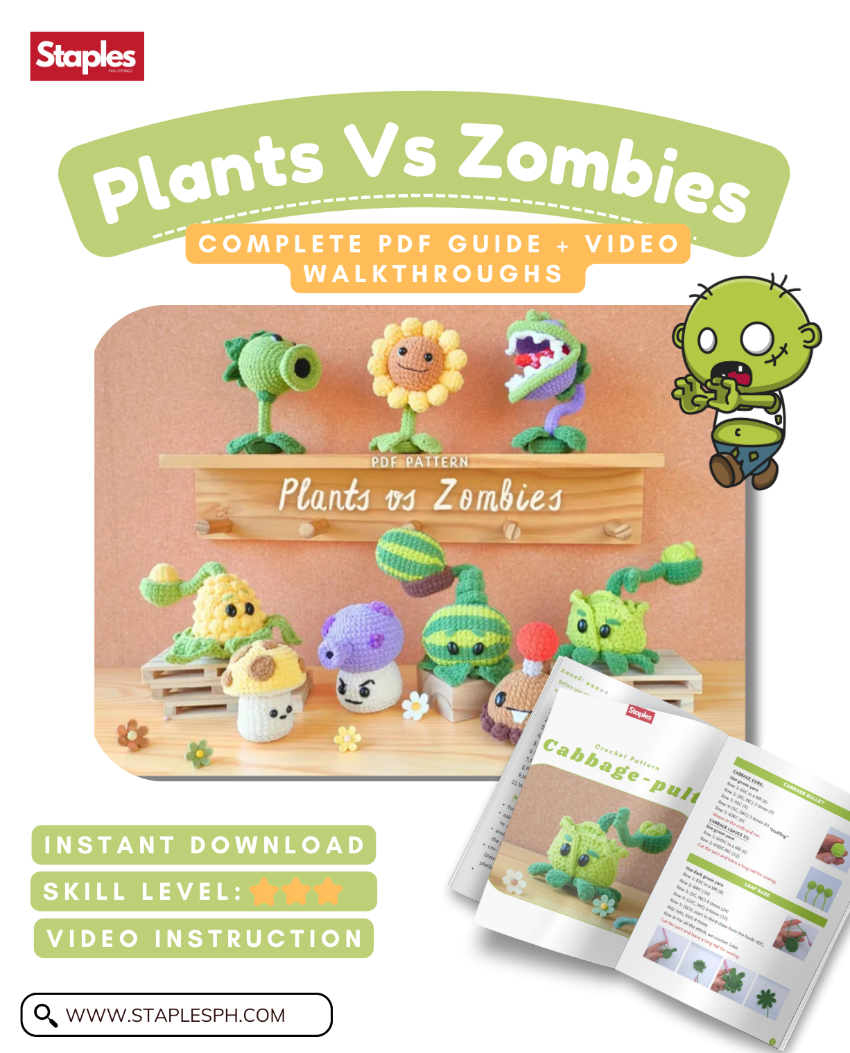 Plants Vs Zombies - Crochet Pattern (Bundle)