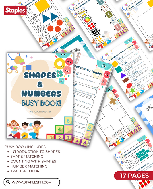 Shapes & Numbers Busy Book for Kids