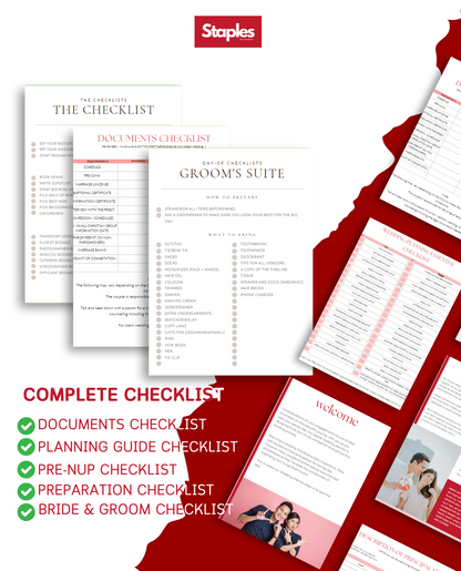 Complete Digital Wedding Planner | Checklist | Budget Tracker - Interactive Bundled